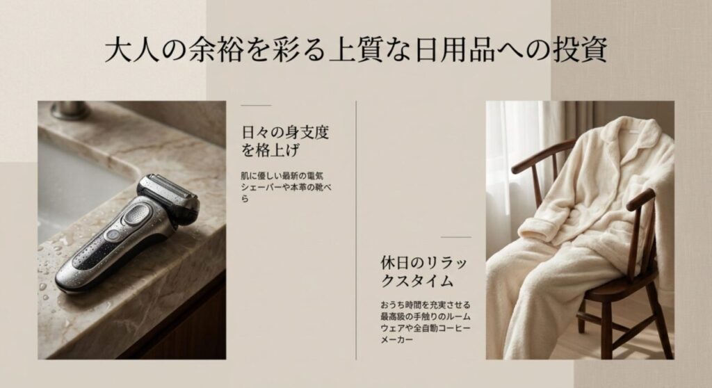 大人の余裕を彩る上質な電気シェーバーやルームウェア