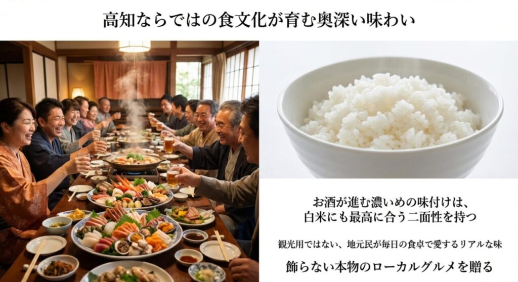 高知の宴会文化おきゃくとほかほかの白米