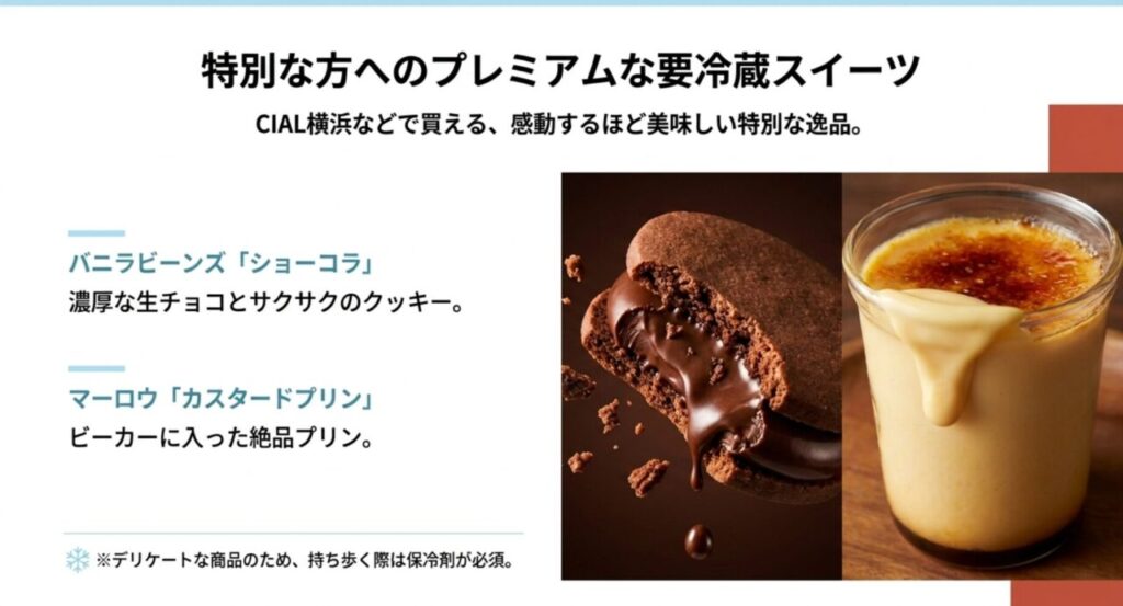ショーコラやプリンなど特別な方へ贈りたい要冷蔵のプレミアムスイーツ
