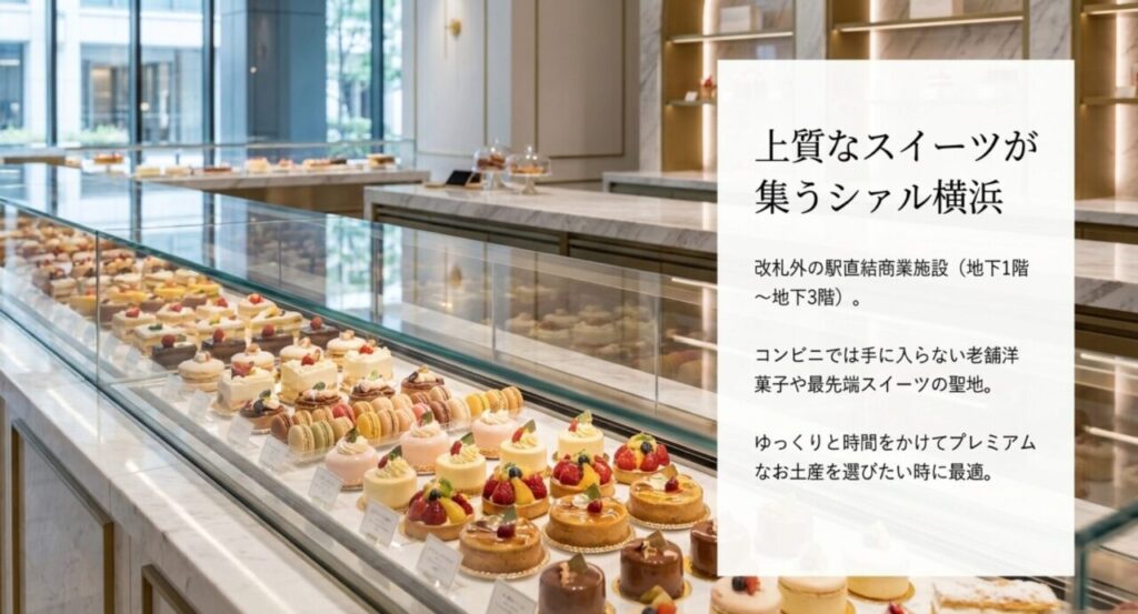 CIAL横浜の地下に広がる上質なスイーツのショーケース