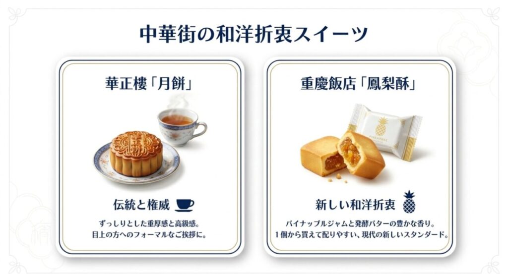 中華街の和洋折衷スイーツ（華正樓・重慶飯店）