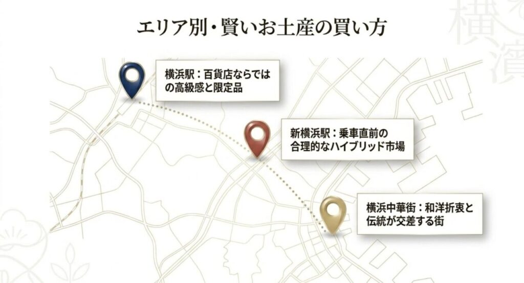 エリア別・賢いお土産の買い方マップ