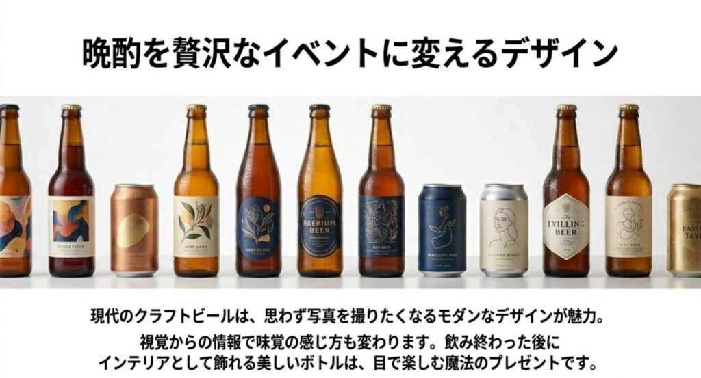 インテリアとしても飾れるおしゃれで美しいモダンなクラフトビールボトルの一覧
