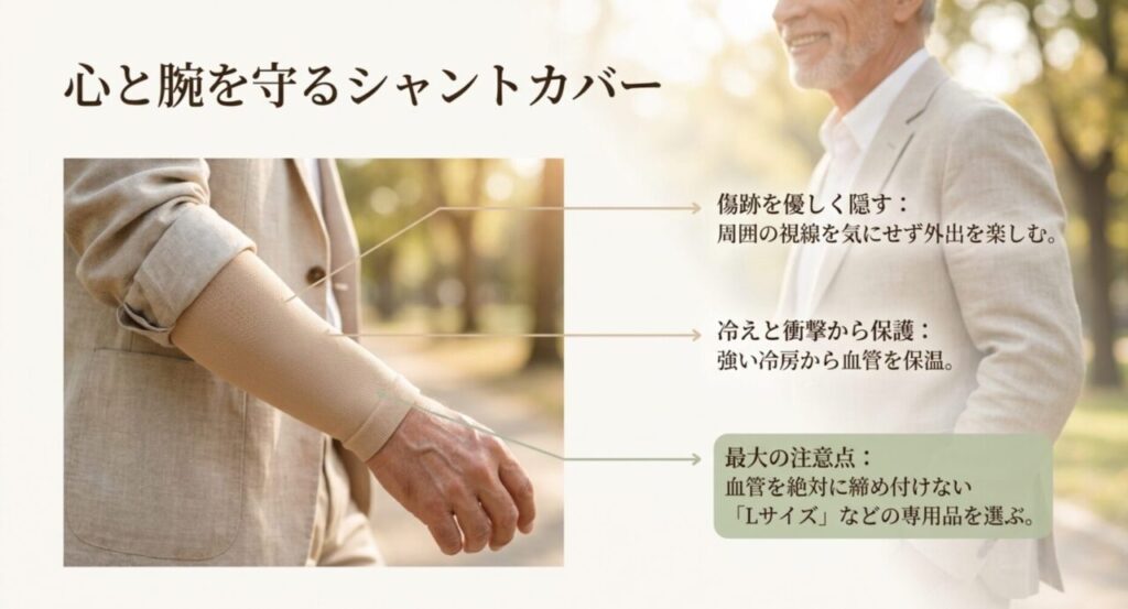 透析患者の心と腕を守るシャントカバー