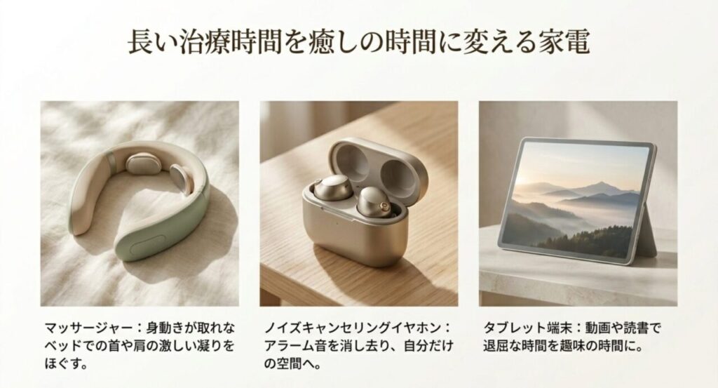 透析中の長い治療時間を癒やす家電