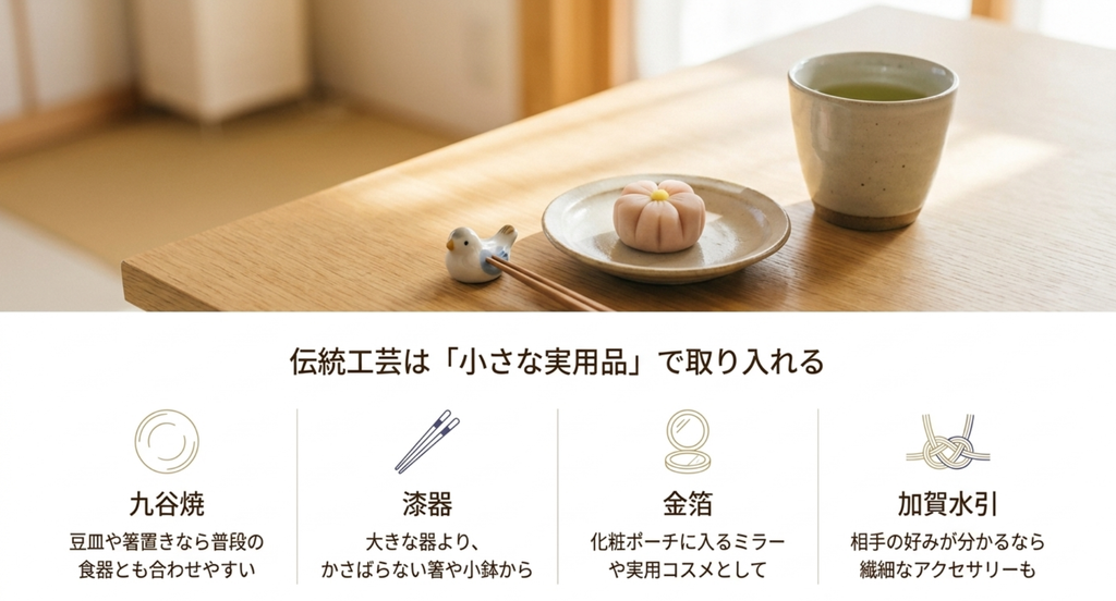 金沢土産は男性女性という性別ではなく料理・身だしなみ・手仕事・暮らしの小物など相手の普段の習慣から選ぶ