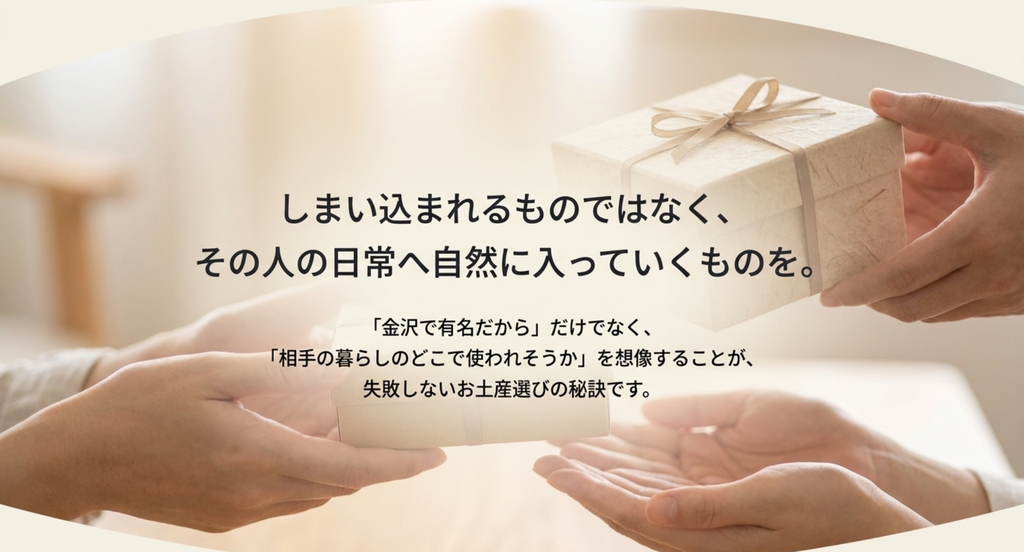 食べ物以外の金沢土産は有名だからではなく相手の暮らしの中で自然に使われるものを選ぶ