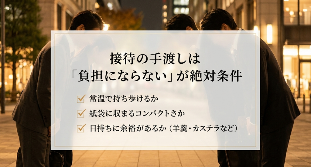 接待で手渡す金沢の高級土産は常温で持ち歩け、紙袋に収まり、日持ちに余裕のある品を選ぶ