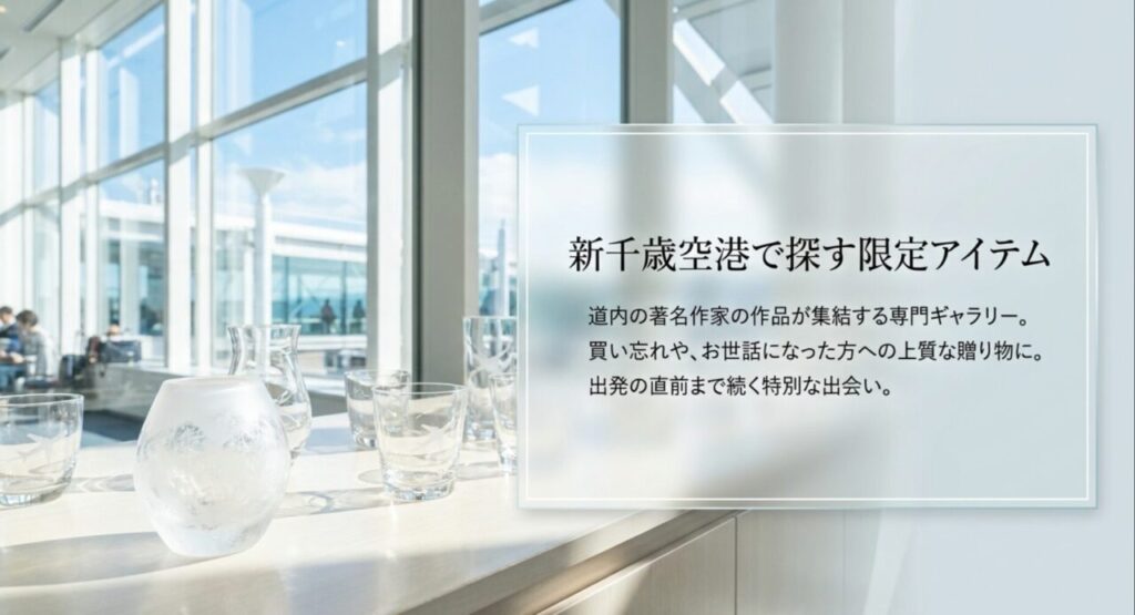旅の終わりを彩る、新千歳空港で出会える特別なガラスの空港限定品