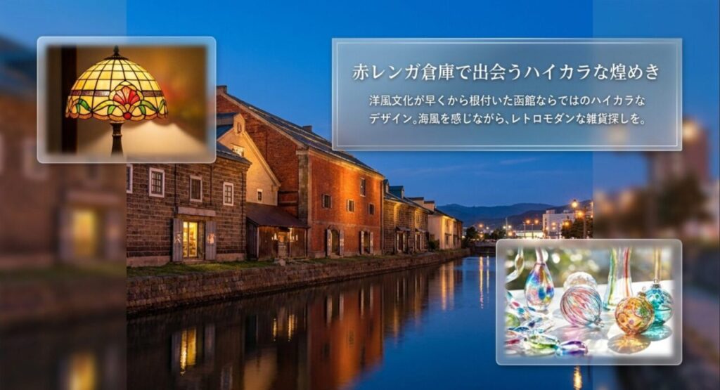 異国情緒あふれる港町のハイカラ雑貨が揃う、函館・金森赤レンガ倉庫