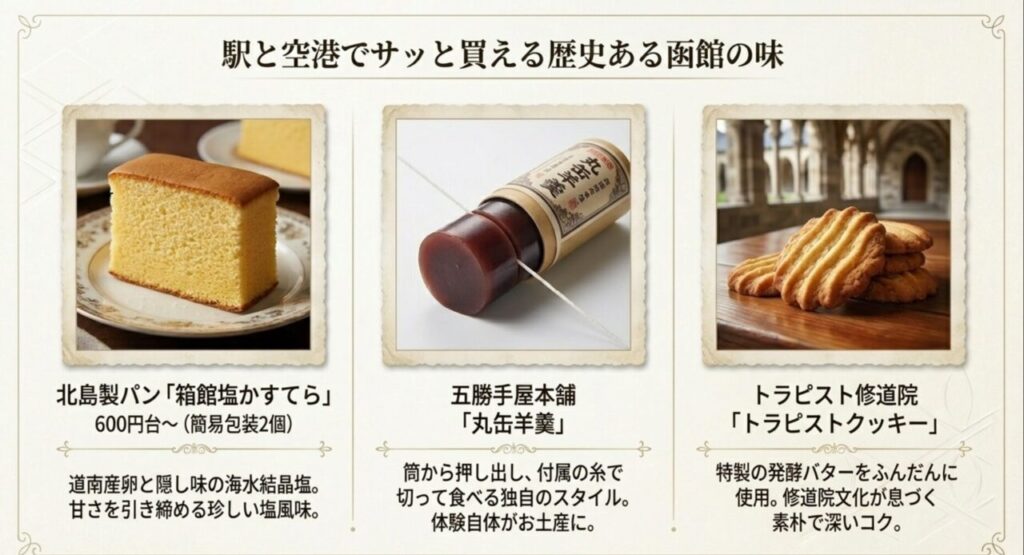 駅と空港でサッと買える歴史ある函館の味