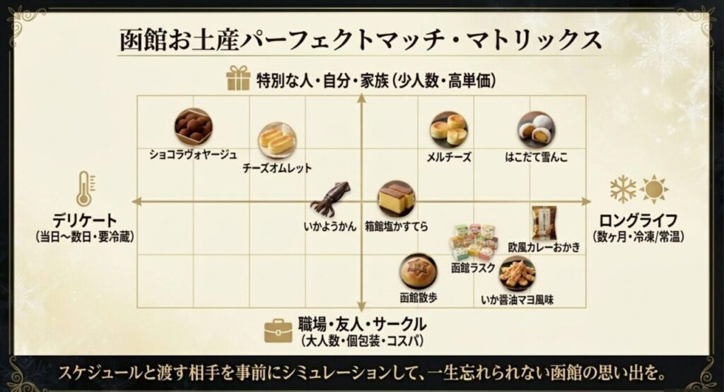 函館お土産パーフェクトマッチ・マトリックス