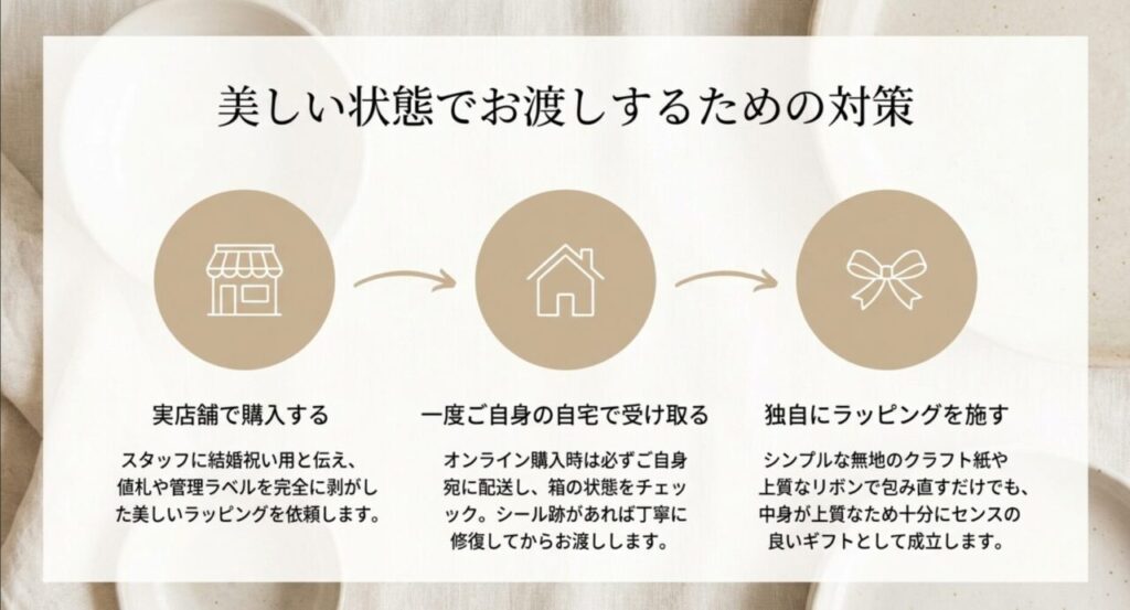 美しい状態でお渡しするためのラッピング対策