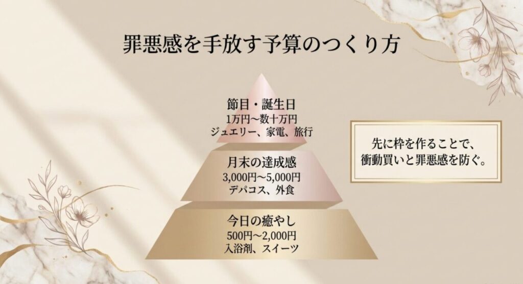 今日の癒やし、月末の達成感、節目や誕生日に分けた自分へのご褒美予算の目安
