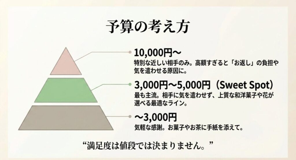 3000円未満、3000円から5000円、1万円以上で考える敬老の日プレゼントの予算
