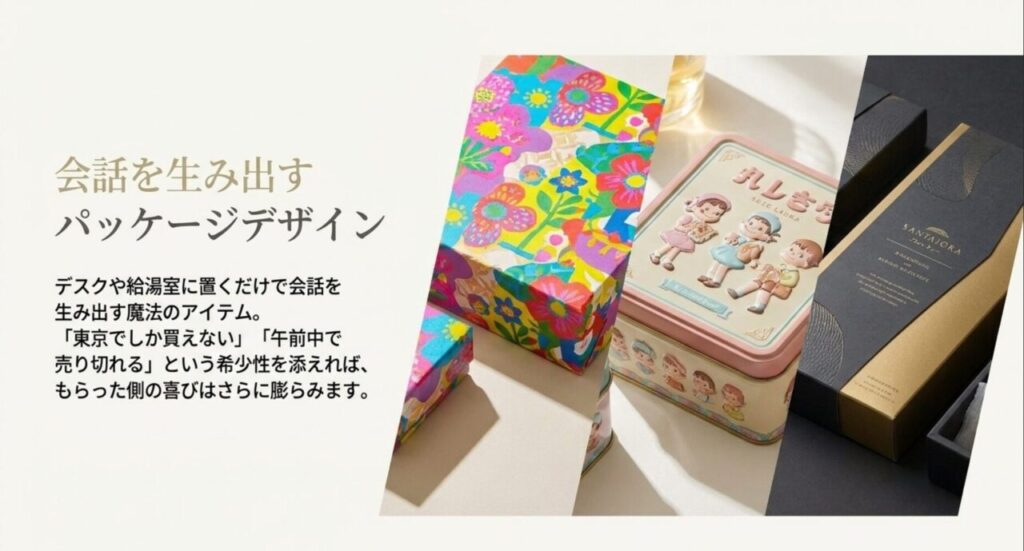 会話を生み出すパッケージデザインと、希少性によるもらった側の喜びの増加について