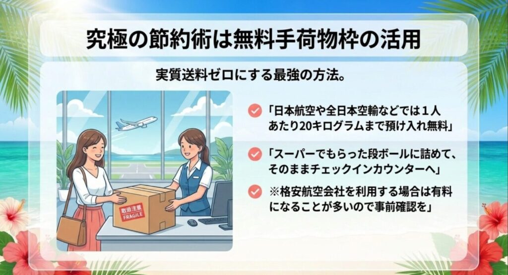 航空会社の無料手荷物枠を活用した究極の送料節約術