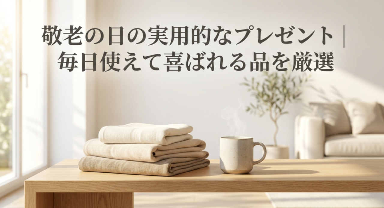 敬老の日の実用的なプレゼント｜毎日使えて喜ばれる品を厳選