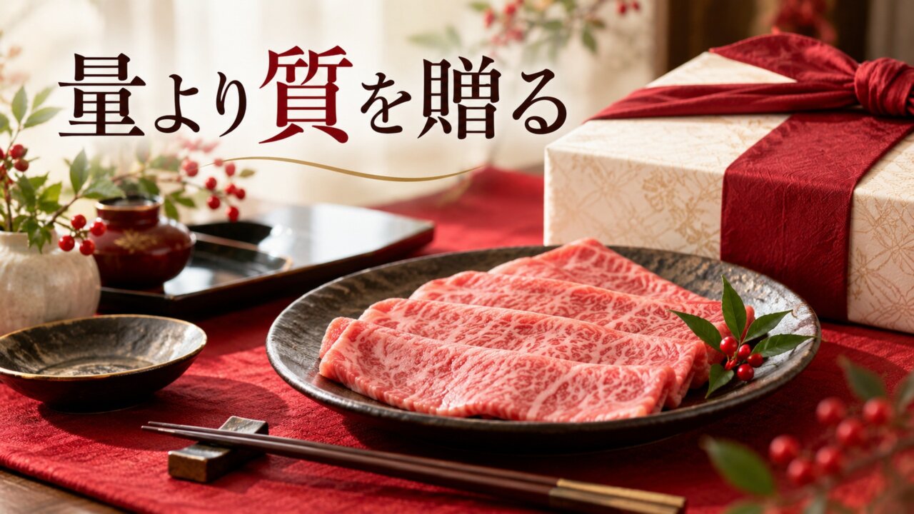 量より質を贈る お歳暮1万円は量より質を重視して選ぶイメージ