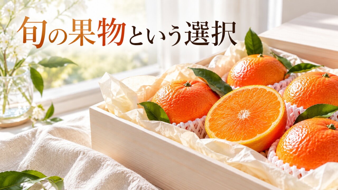 旬の果物という選択 お歳暮に旬の高級果物を選ぶイメージ