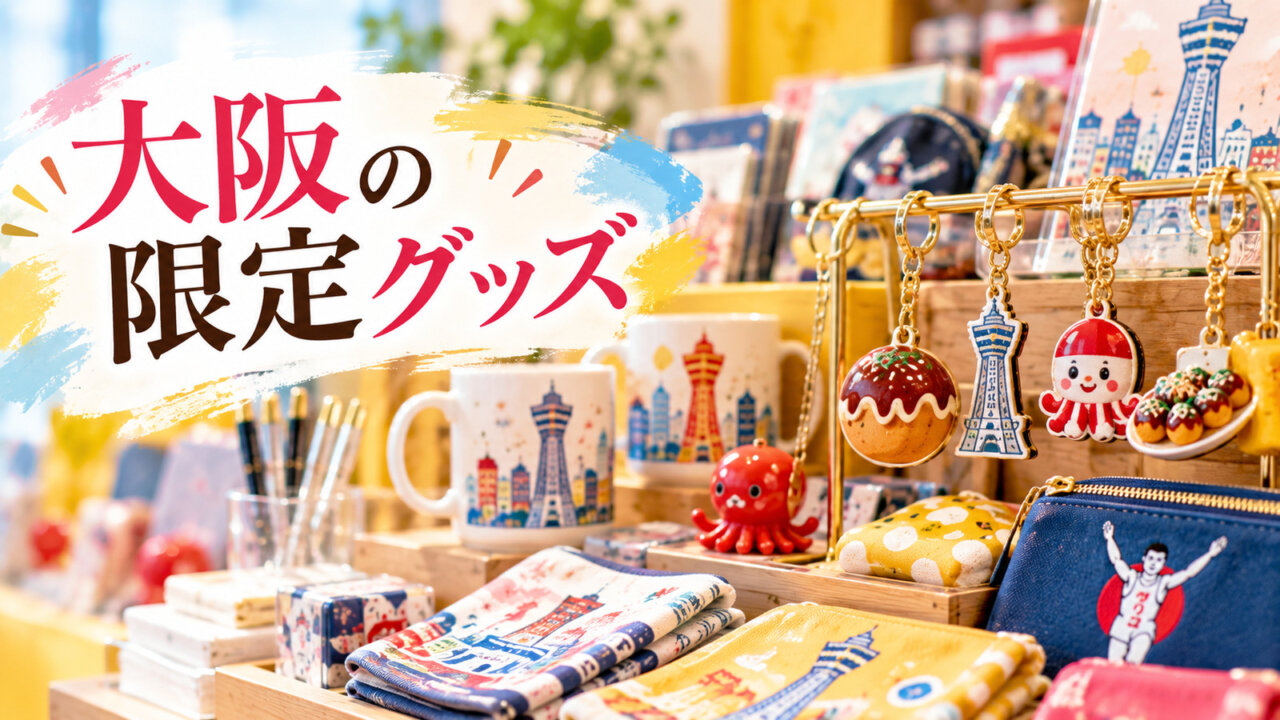 大阪の限定グッズ 大阪でしか買えないお土産・雑貨|大阪らしいモチーフの小物を集めたイメージ