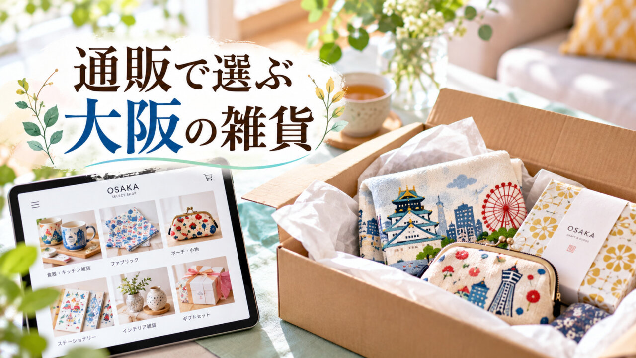 通販で選ぶ大阪の雑貨 大阪でしか買えないお土産・雑貨|通販で大阪ゆかりの雑貨を選ぶイメージ