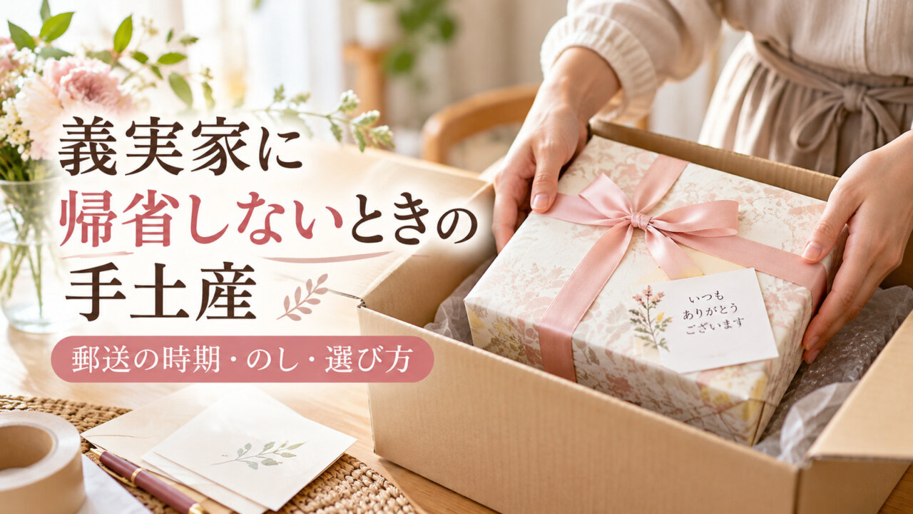 義実家に帰省しないときの手土産｜郵送の時期・のし・選び方