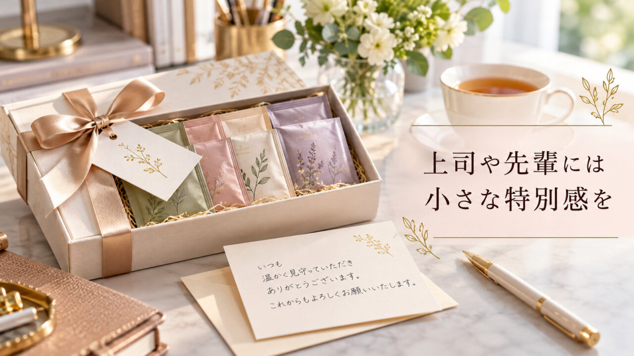 上司や先輩には小さな特別感を 上司や先輩へのお礼に選ぶ紅茶ギフトと感謝のメッセージ